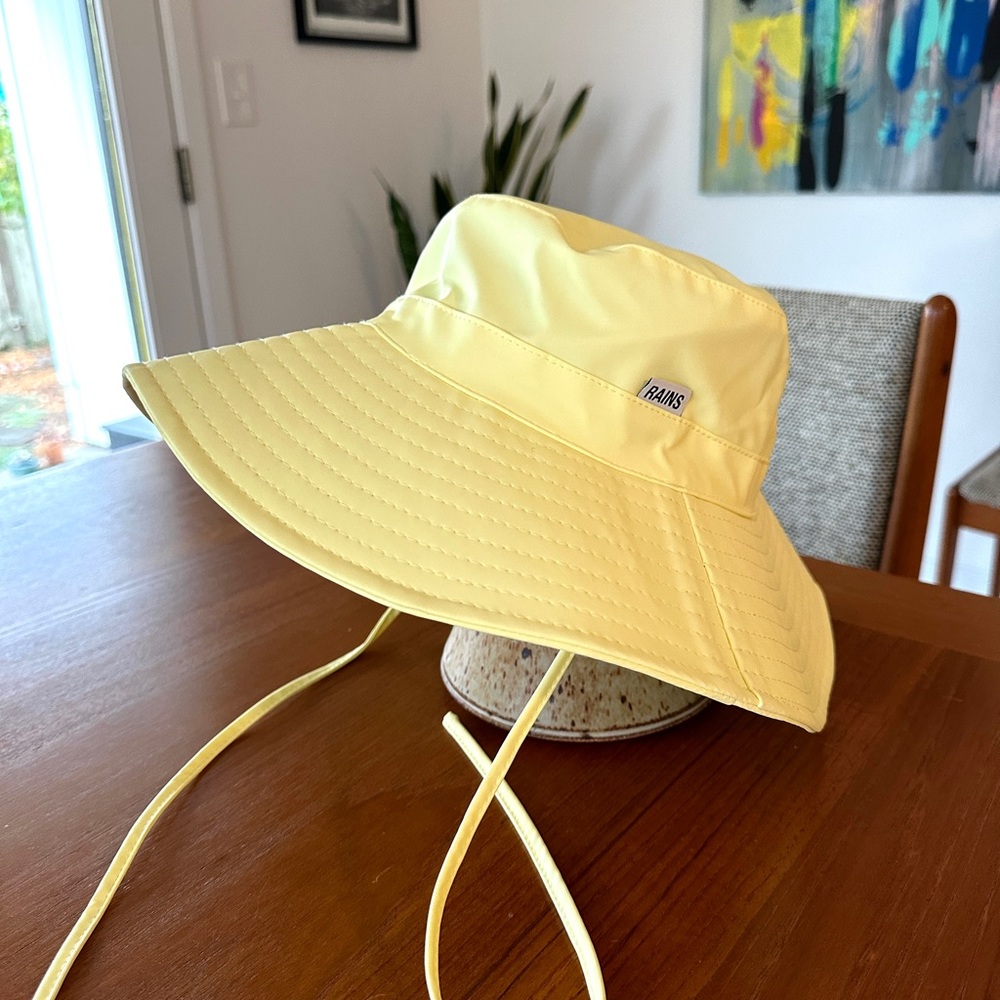 Rains Boonie Bucket Hat in Straw Yellow